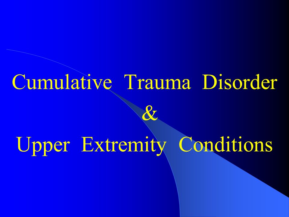 cumulative trauma disorder (CTD)
